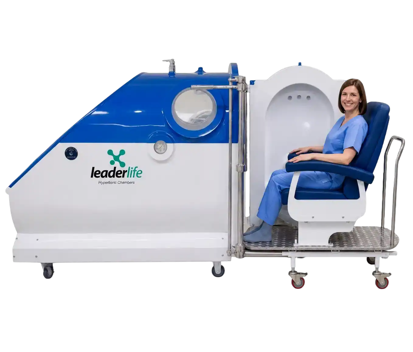 Cámara hiperbárica monoplaza SPORT vertical para paciente sentado, para clínicas en México